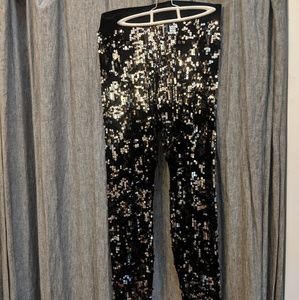 Small Sequin Black Leggings